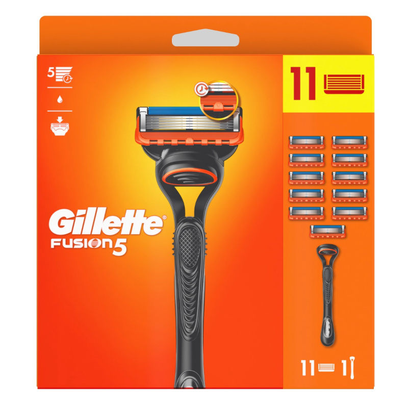 Gillette Fusion5 holicí strojek + náhradní břity 11 ks