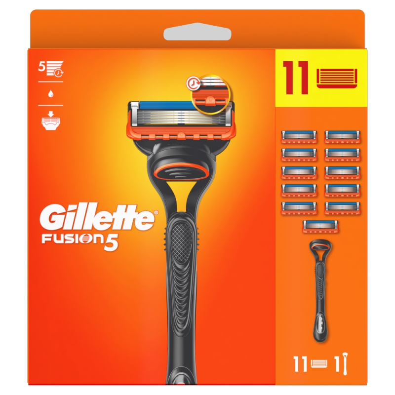 Gillette Fusion5 holicí strojek + náhradní břity 11 ks