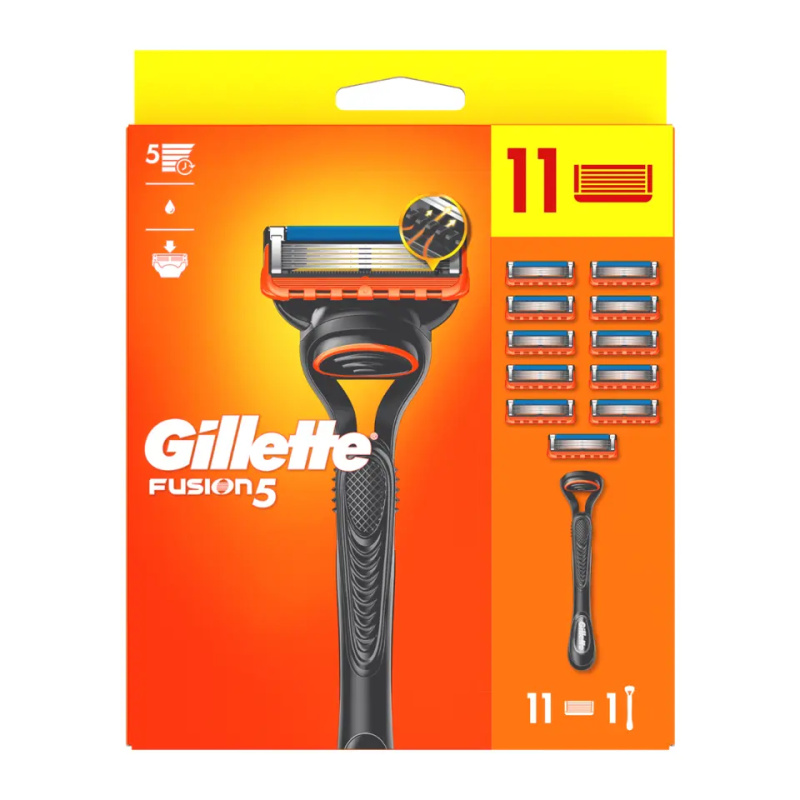 Gillette Fusion5 holicí strojek + náhradní břity 11 ks
