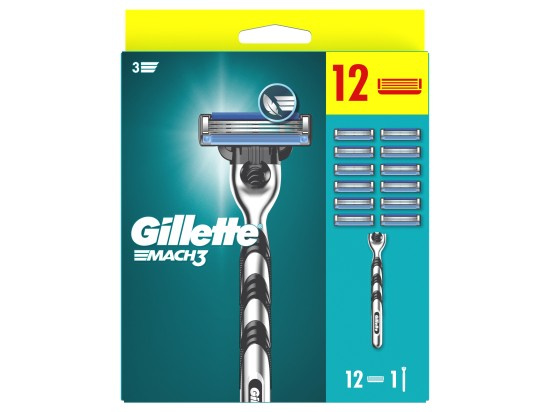 Gillette Mach3 holicí strojek + náhradní břity 12 ks