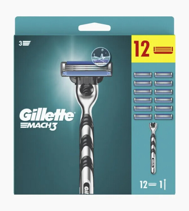 Gillette Mach3 holicí strojek + náhradní břity 12 ks