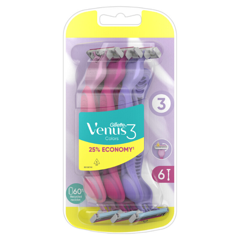 Gillette Venus 3 Plus jednorázová holítka 6 ks