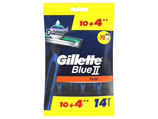 Gillette Blue II Plus jednorázová holítka pro muže 14 ks