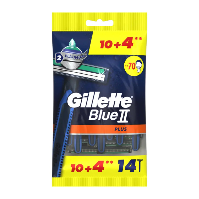 Gillette Blue II Plus jednorázová holítka pro muže 14 ks