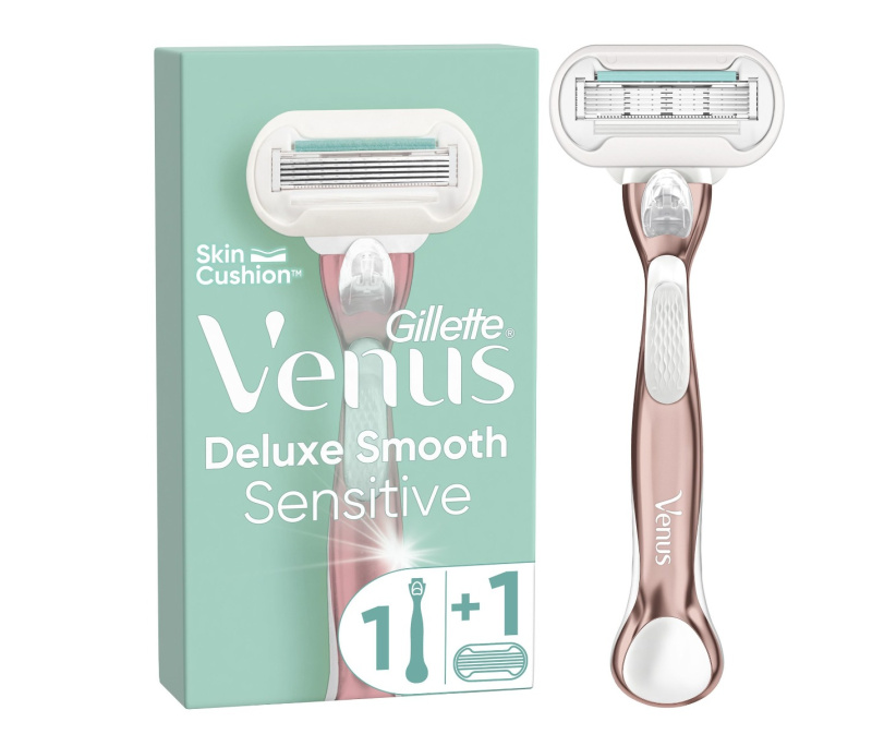 Gillette Venus Deluxe Smooth Sensitive Rosegold holicí strojek + náhradní hlavice 1 ks