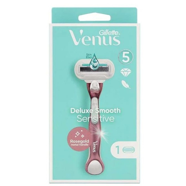 Gillette Venus Deluxe Smooth Sensitive Rosegold holicí strojek + náhradní hlavice 1 ks