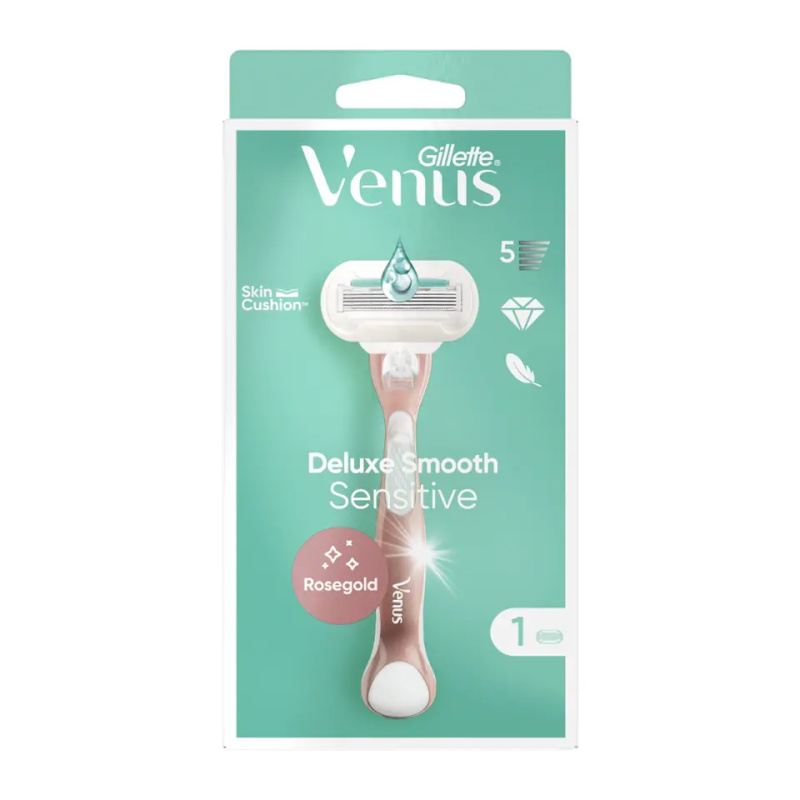 Gillette Venus Deluxe Smooth Sensitive Rosegold holicí strojek + náhradní hlavice 1 ks
