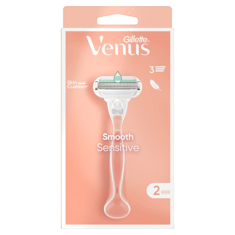 Gillette Venus Sensitive Smooth holicí strojek + 2 náhradní hlavice