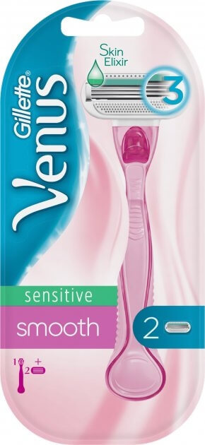 Gillette Venus Sensitive Smooth holicí strojek + 2 náhradní hlavice