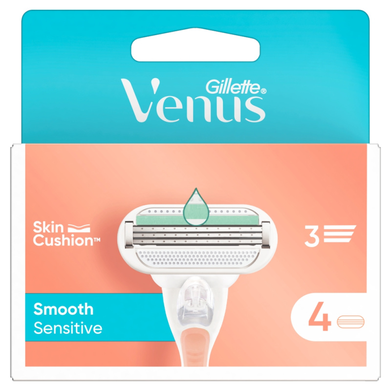 Gillette Venus Sensitive Smooth náhradní hlavice 4 ks