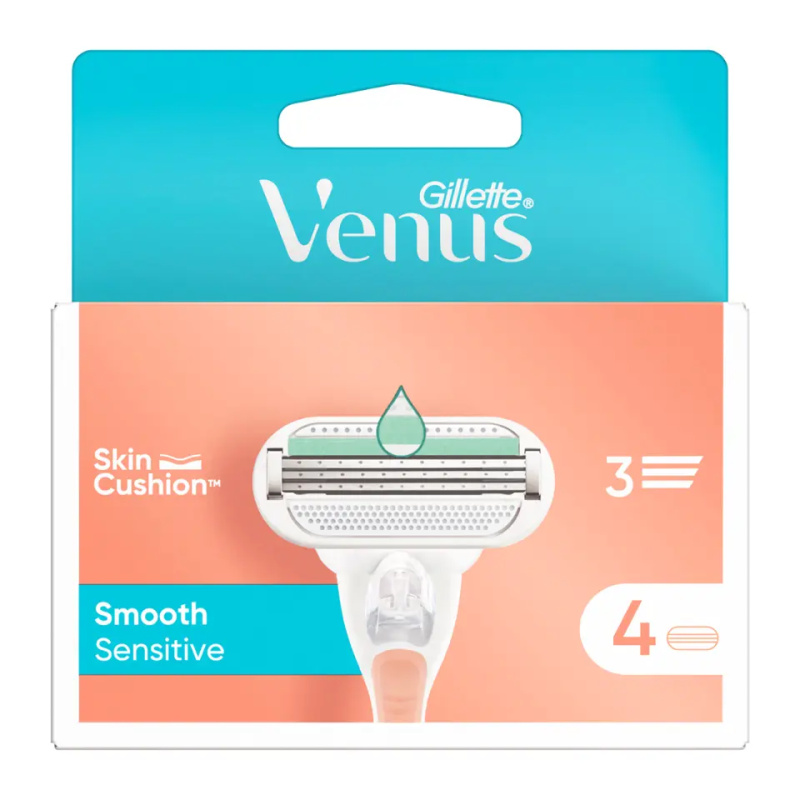 Gillette Venus Sensitive Smooth náhradní hlavice 4 ks
