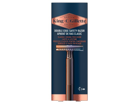 Gillette King C. Double Edge holicí strojek + náhradní břity 5 ks