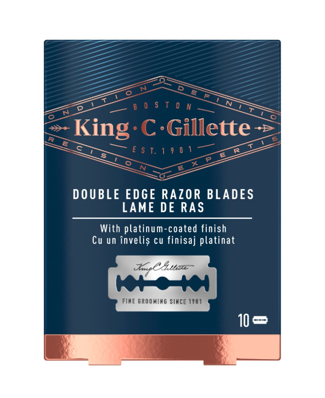Gillette King C. Double Edge náhradní žiletky 10 ks