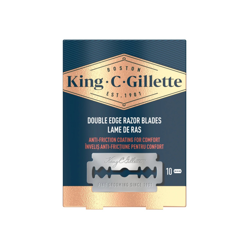 Gillette King C. Double Edge náhradní žiletky 10 ks
