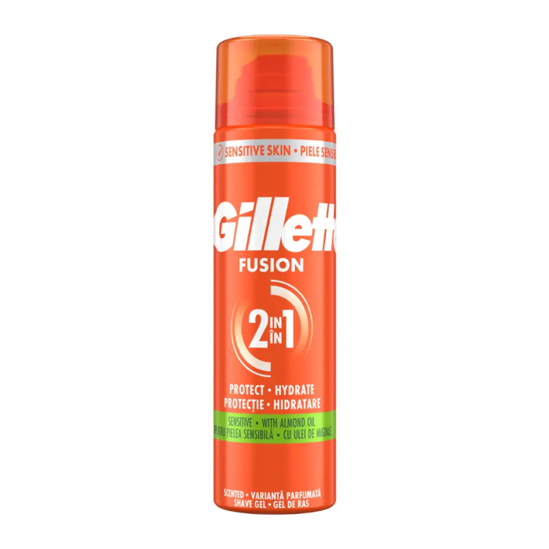 Gillette Fusion5 Ultra Sensitive gel na holení pro citlivou pleť 200 ml