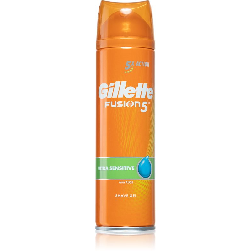 Gillette Fusion5 Ultra Sensitive gel na holení pro citlivou pleť 200 ml