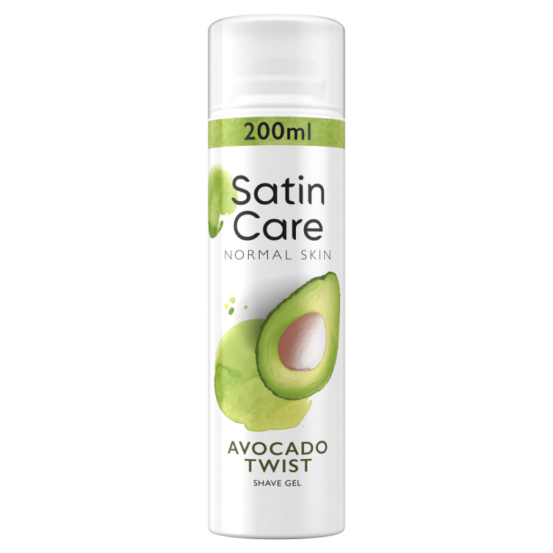 Gillette Satin Care Avocado Twist gel na holení pro ženy 200 ml