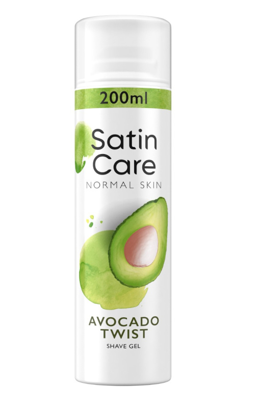 Gillette Satin Care Avocado Twist gel na holení pro ženy 200 ml