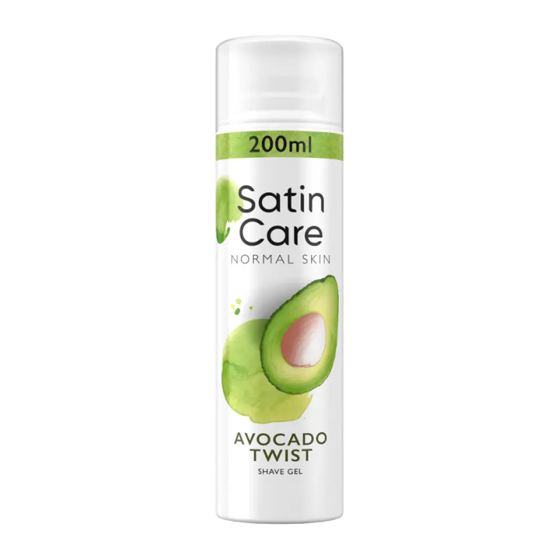 Gillette Satin Care Avocado Twist gel na holení pro ženy 200 ml