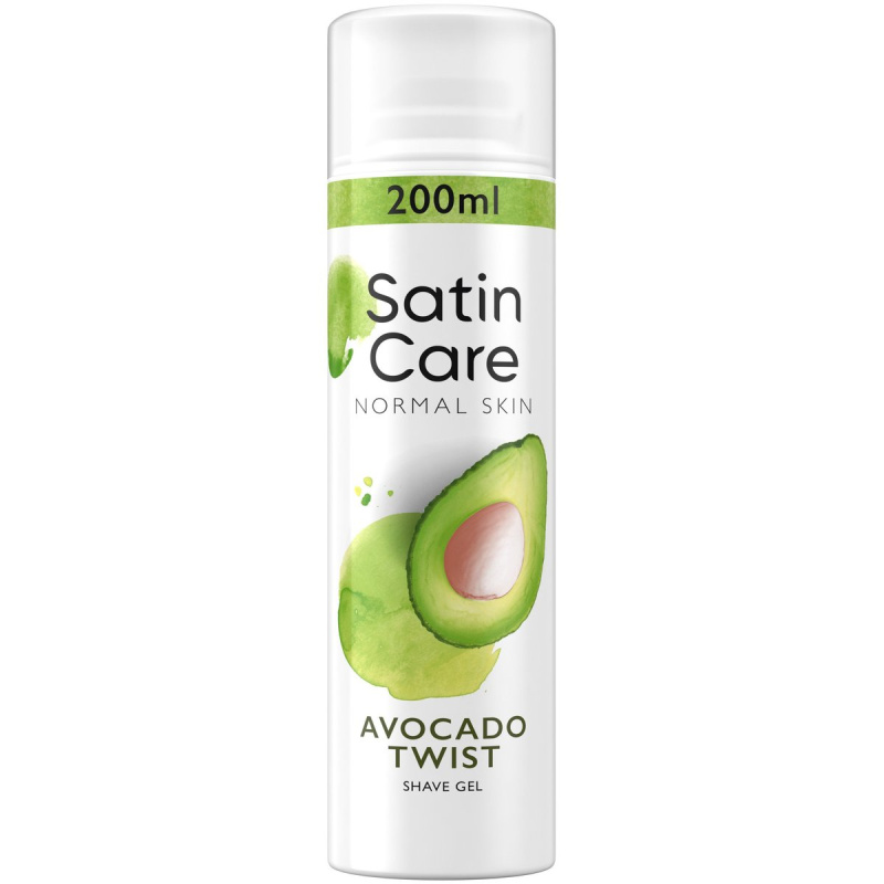 Gillette Satin Care Avocado Twist gel na holení pro ženy 200 ml
