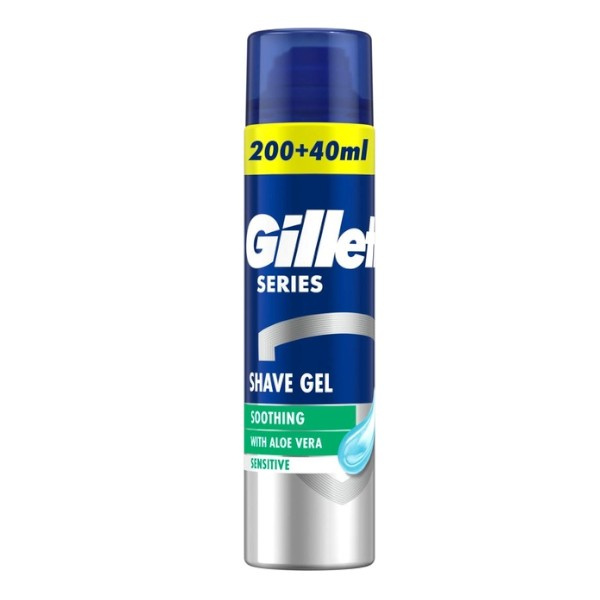 Gillette Series Aloe Vera zklidňující gel na holení 240 ml