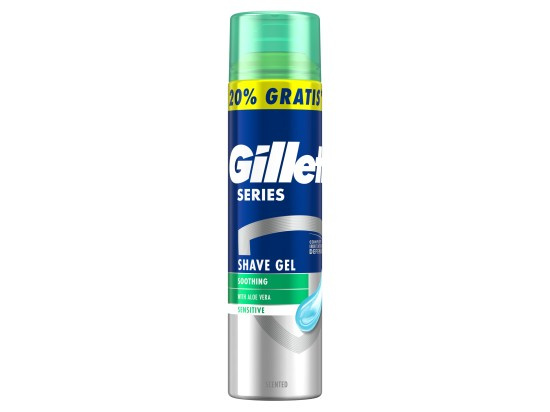Gillette Series Aloe Vera zklidňující gel na holení 240 ml