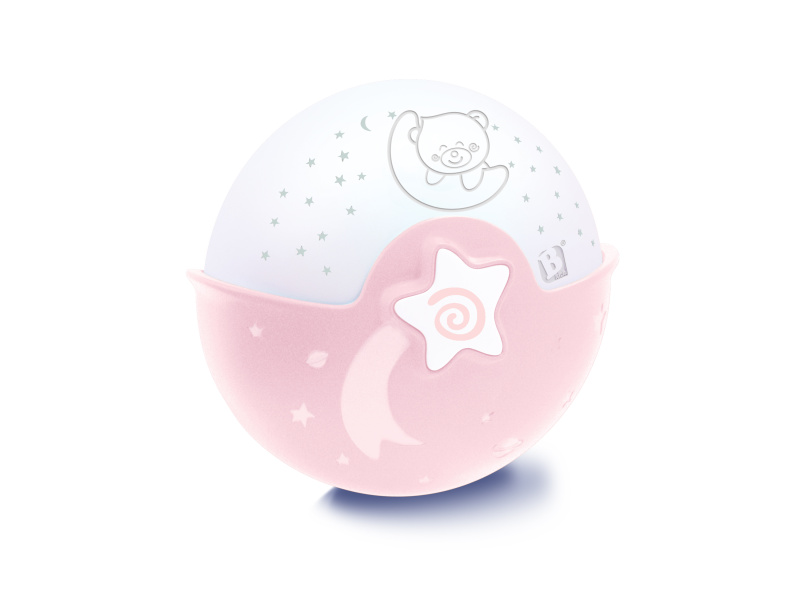 Infantino Noční lampa a projektor (světle růžová)