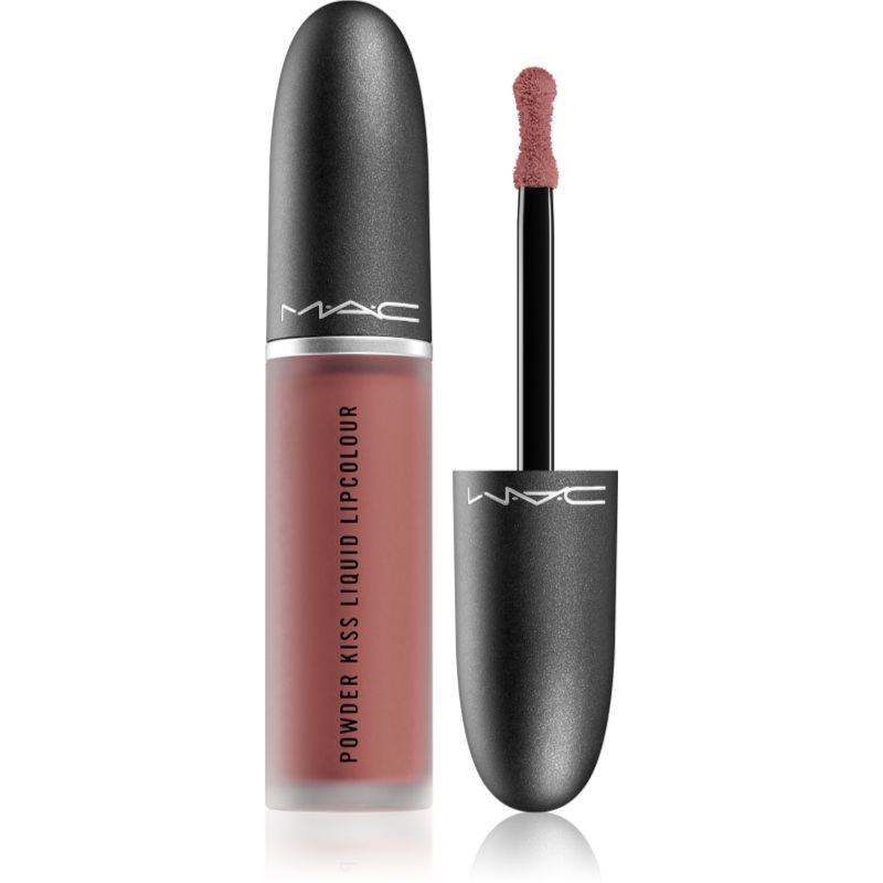 MAC Cosmetics Powder Kiss Liquid Lipcolour matná tekutá rtěnka odstín Over the Taupe 5 ml