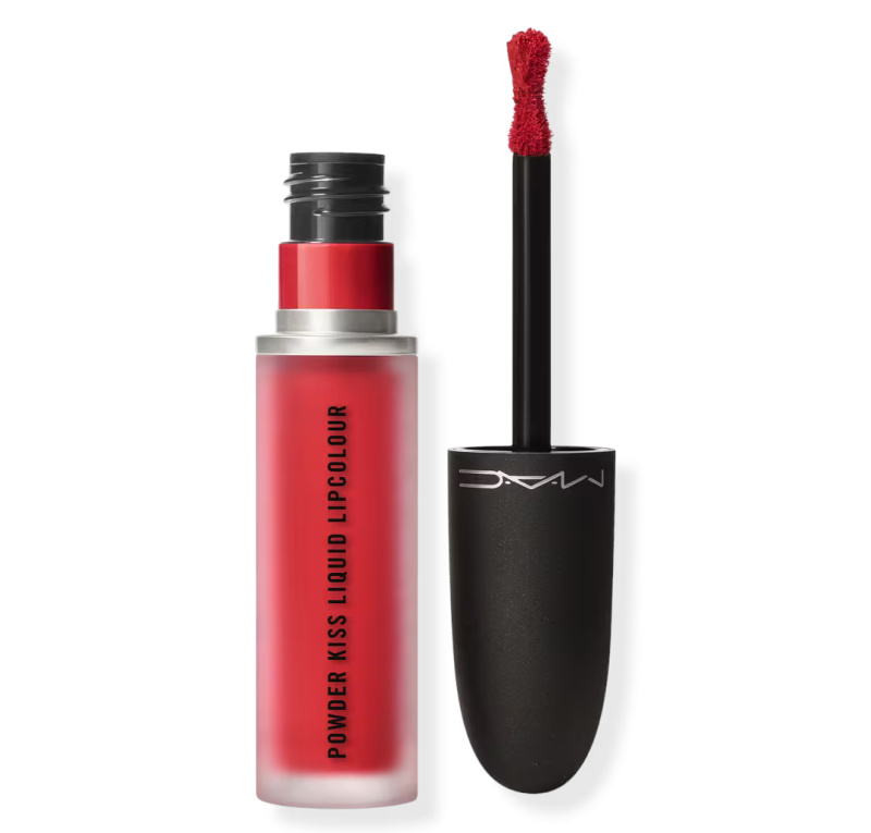 MAC Cosmetics Powder Kiss Liquid Lipcolour matná tekutá rtěnka odstín Ruby Boo 5 ml
