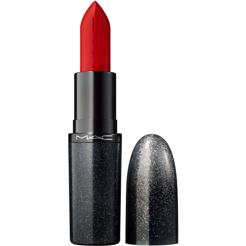MAC Cosmetics Holiday MACximal Satin Lipstick saténová rtěnka odstín Ruby Woo La La 3.5 g