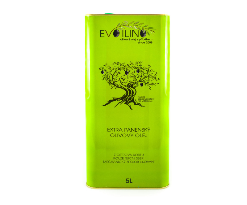 Evoilino Korfu Extra panenský olivový olej 0,4% 5l – plech