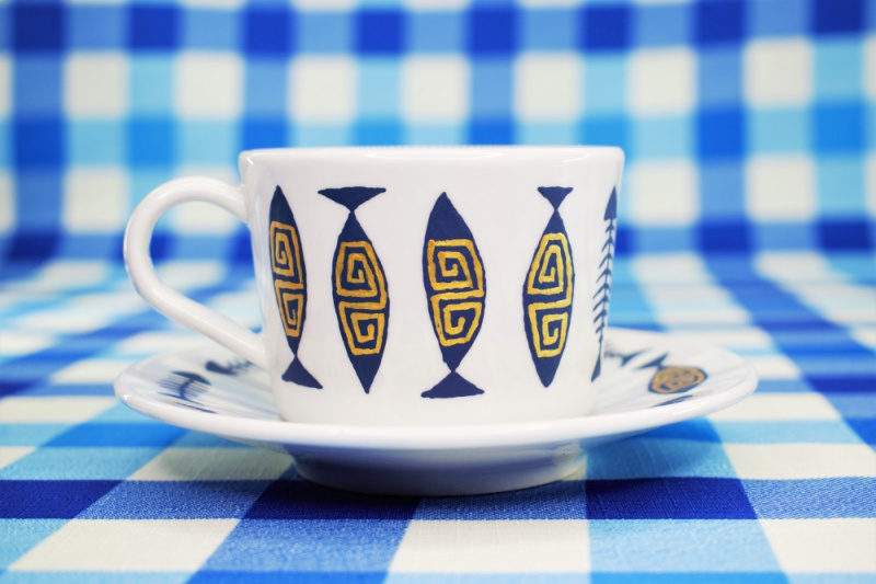 crazy.about.greece.in.prague Limáni - porcelánový šálek s podšálkem 130ml