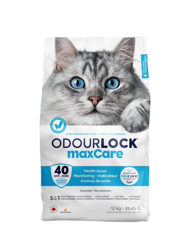 Intersand kočkolit Odourlock maxCare 12kg (s detekcí onemocnění)