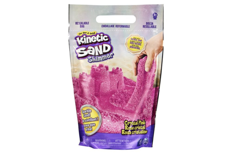 Kinetic Sand balení třpytivého růžového písku 0,9 Kg