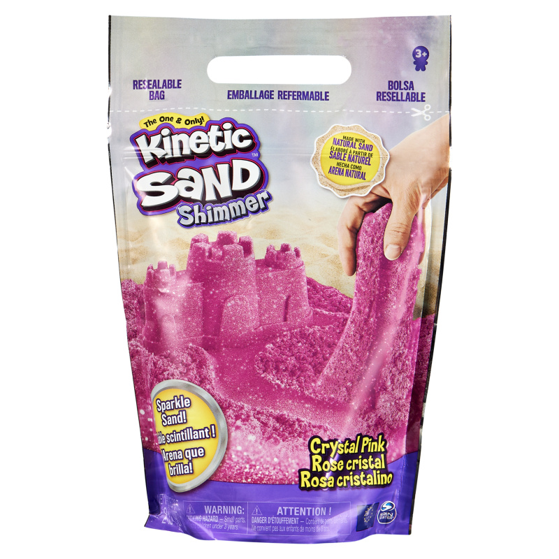 Kinetic Sand balení třpytivého růžového písku 0,9 Kg