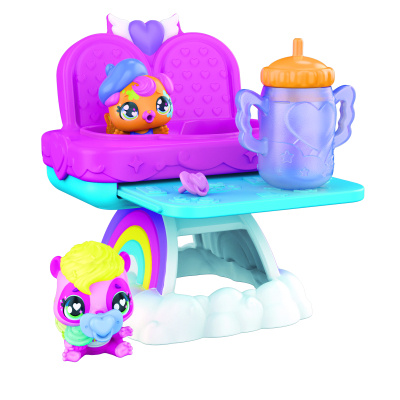 HATCHIMALS HRACÍ SET S KRMICÍ ŽIDLÍ PRO ZVÍŘÁTKA