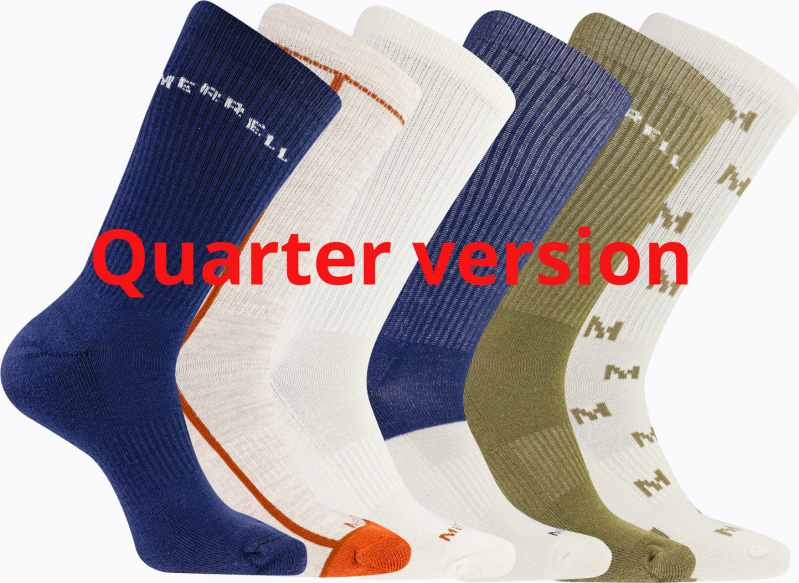 Ponožky MERRELL Recycled Cushion Quarter (6 pack) Velikost: M/L