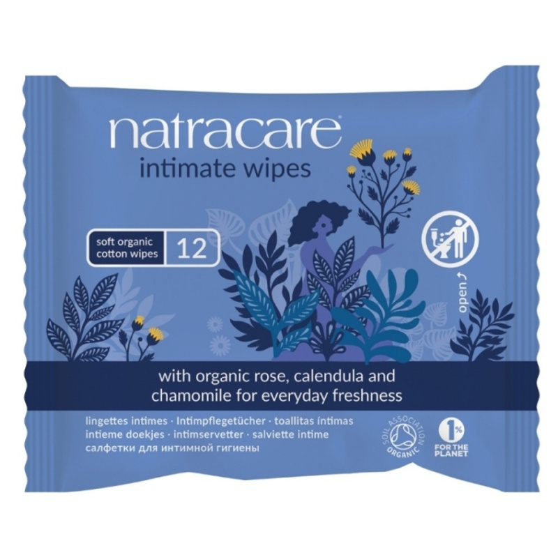 NATRACARE Vlhčené ubrousky pro intimní hygienu 12 ks