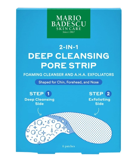 Mario Badescu 2-in-1 Deep Cleansing Pore Strip náplasti na problematickou pleť 2 v 1 6 ks