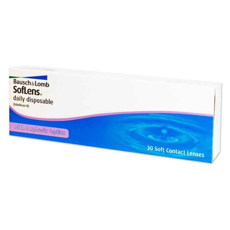 BAUSCH & LOMB SofLens Daily Disposable jednodenní 30 čoček, Počet dioptrií: -6,50, Počet kusů v balení: 30 ks, Průměr: 14,2, Zakřivení: 8,6