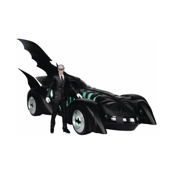 Figurka McFarlane Toys Batman Forever DC Multiverse - Alfred Pennyworth & Batmobile (Gold) 79 cm