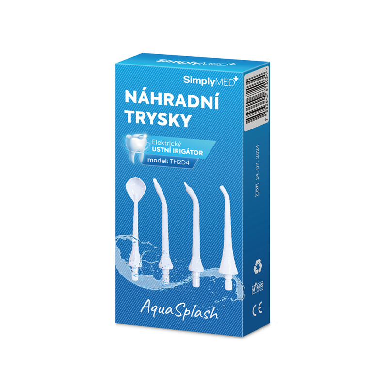 SimplyMed Náhradní trysky pro zubní sprchu TH2D4 3 ks