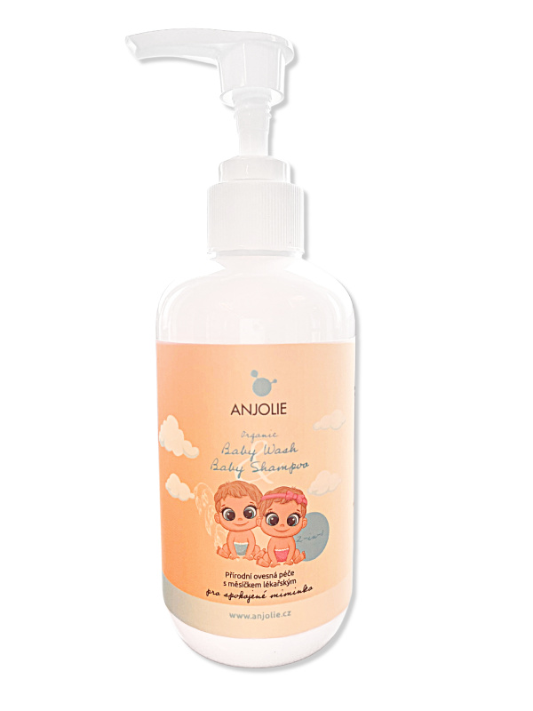 Anjolie Dětský ovesný šamponek & sprchový gel s měsíčkem lékařským, 200ml