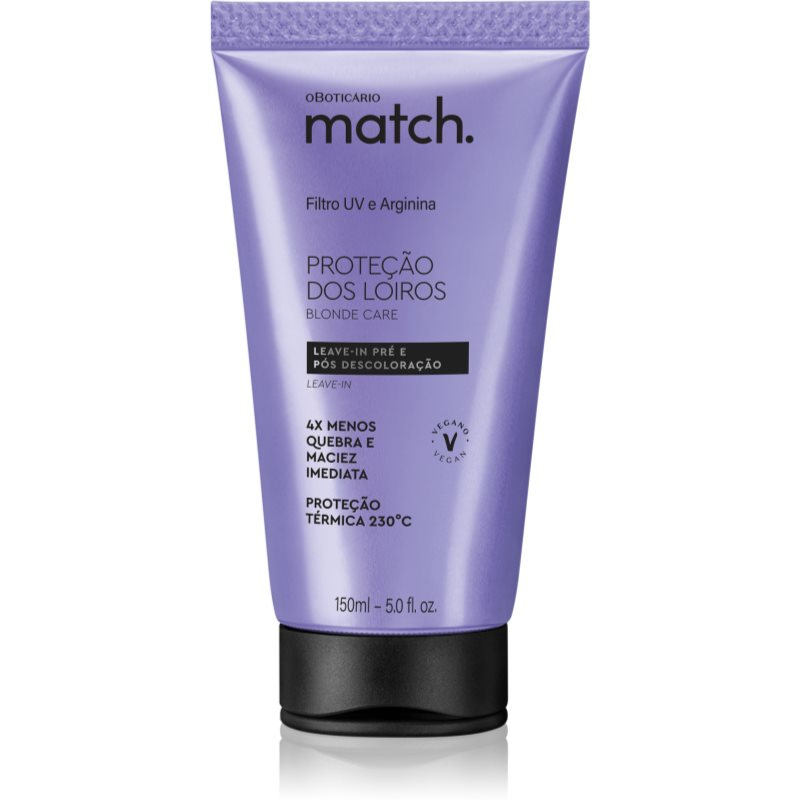 oBoticário Match. Blonde Care obnovující bezoplachová maska pro blond vlasy 150 ml