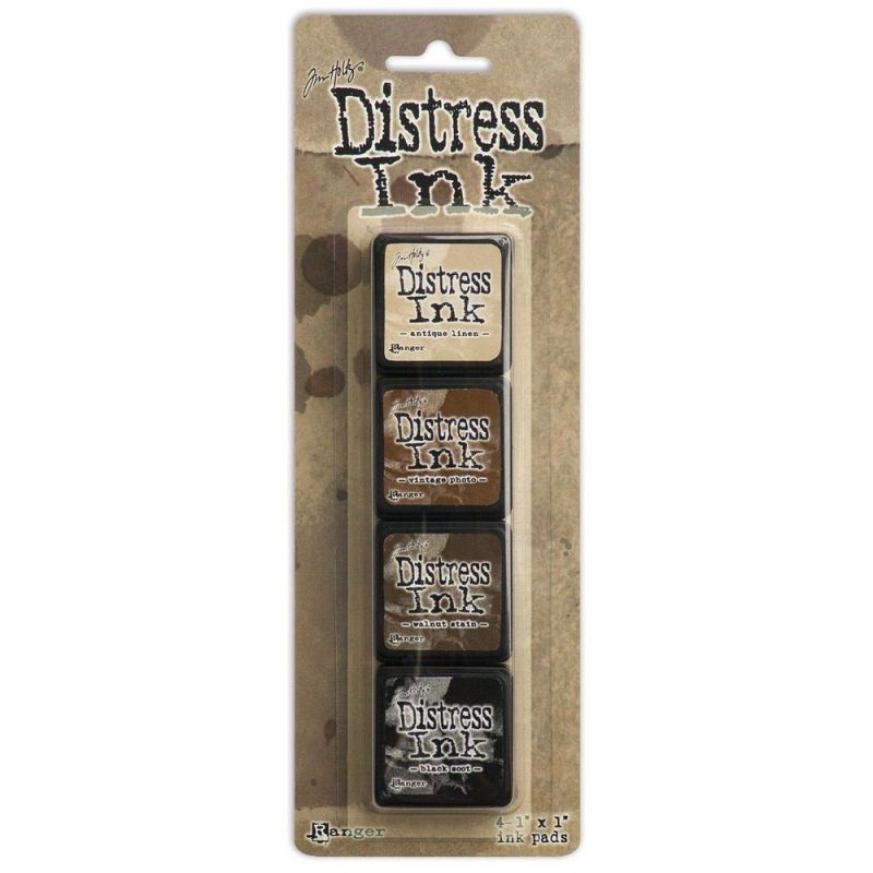 Distress Ink Mini sada č.3 vintage barvy (4ks)