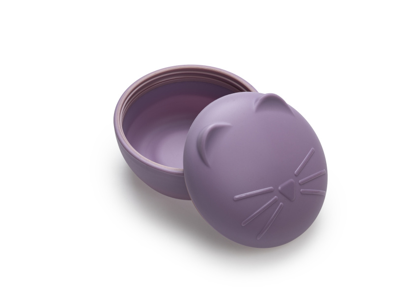 Melii Silicone Bowl with Lid svačinový box Cat 350 ml