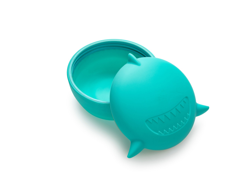 Melii Silicone Bowl with Lid svačinový box Shark 350 ml