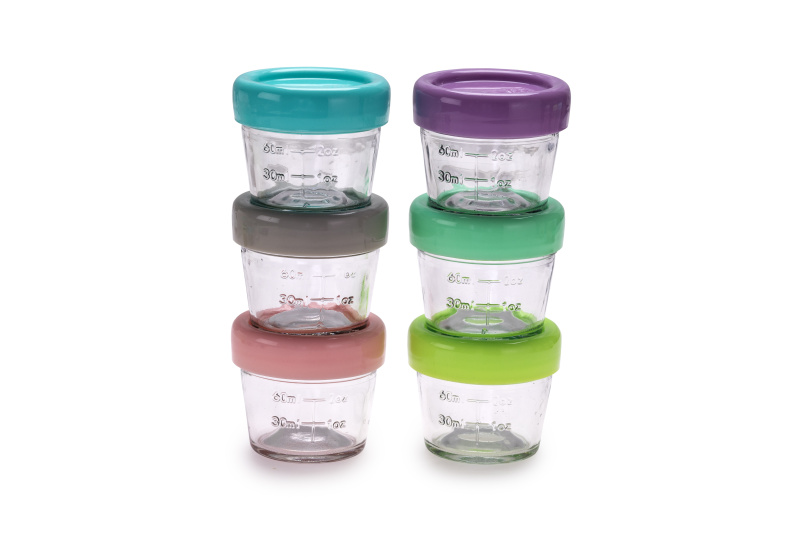 Melii Glass Food Container úložný box na potraviny 6x118 ml