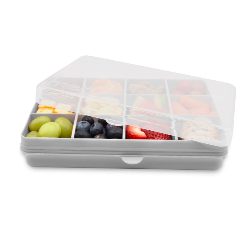 Melii Snackle Box krabička na svačinku Grey 1368 ml
