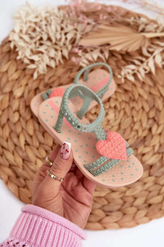 Dětské sandály se srdcem Ipanema My First Baby Green Velikost: 22/23